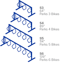 Campus Rack - Single - Sided - 4 Bikes - Hercules Inc. Shop