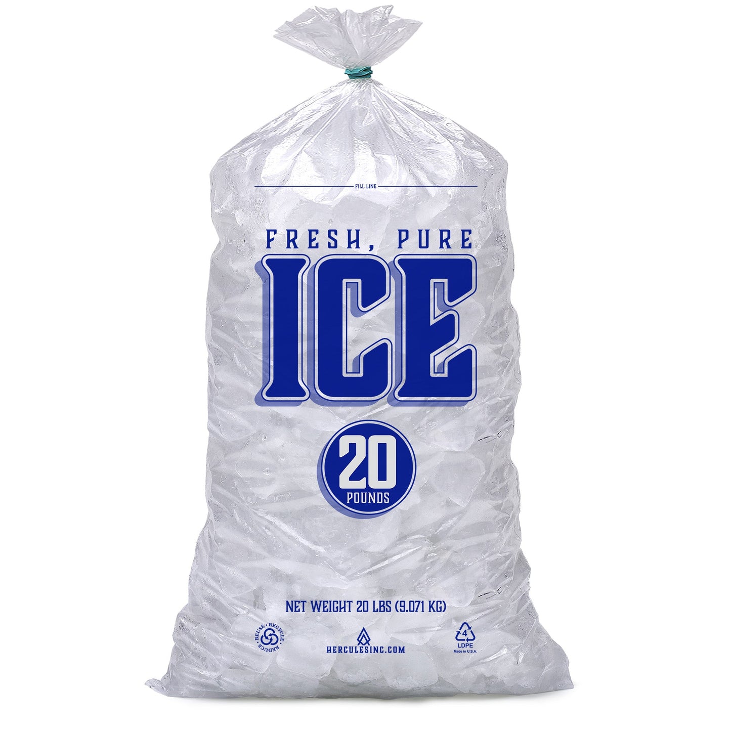 Ice Bags - Wire Wicketed - Fresh, Pure Ice - Hercules Inc. Shop