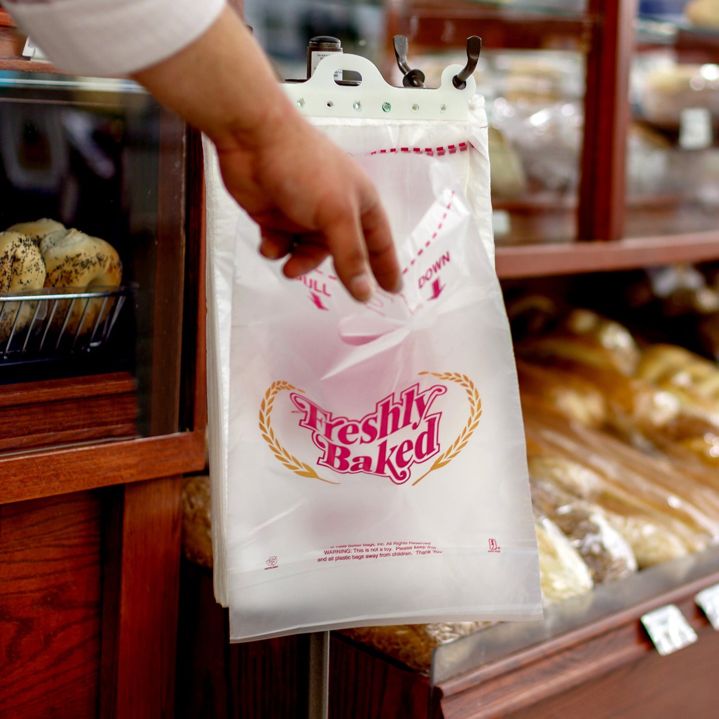 EZ TOTE - HD Bakery Bag - Freshly Baked - 10" x 15" - HDPE - Hercules Inc. Shop